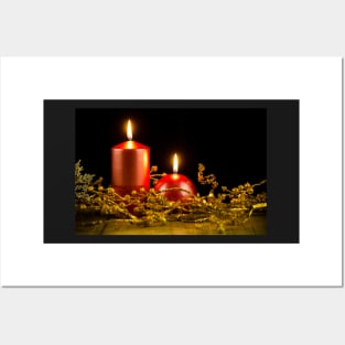 Christmas candles Posters and Art